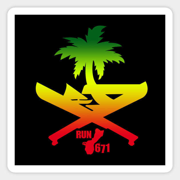 RUN 671 Guam Machete Seal Reggae Magnet by RUN 671 GUAM